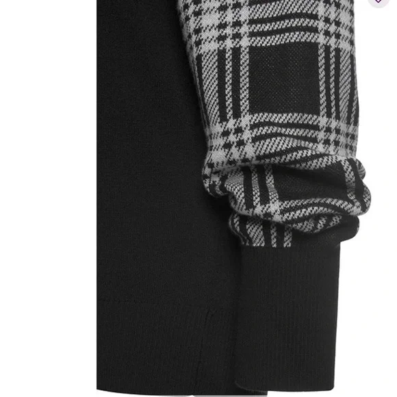 Long Plaid Sleeve Sweater brand new size 8-10 - Picture 4 of 6